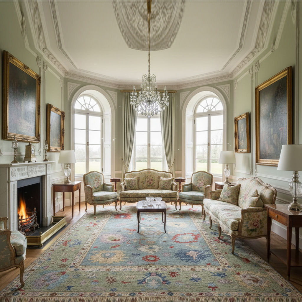 ELARONA - Hand Knotted Oushak Carpet